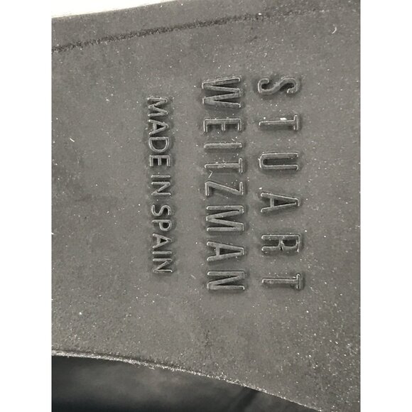 Stuart Weitzman Boots Womens Size 8.5 Black Leather Hidden Wedge Side Zip - Picture 11 of 11